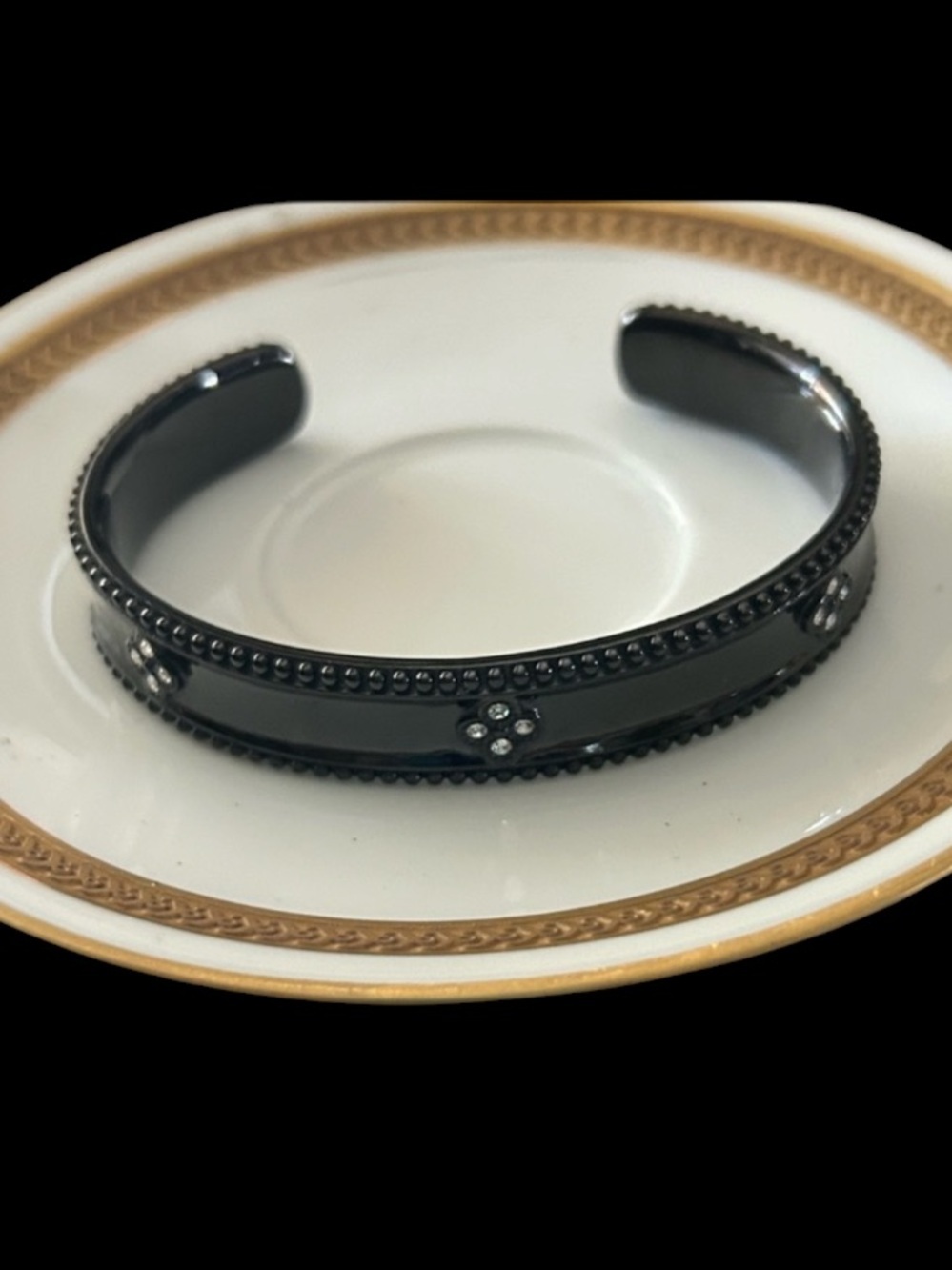 Black Enamel Cuff bracelet